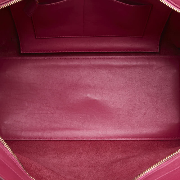 Saint Laurent Petit Cabas Y Line Handbag Pink Leather s - Picture 10 of 11